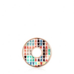 Tous Tartan Disc With Mother-of-pearl Anhänger Rosa Gold | Österreich-LGQZHT210