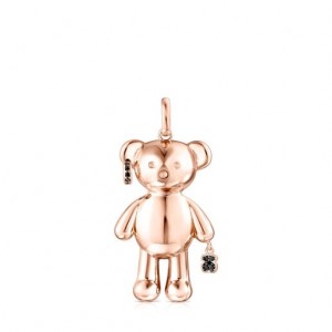 Tous Teddy Bear Punk With Spinels Anhänger Rosa Gold | Österreich-DTEUKO608