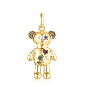 Tous Teddy Bear Stars With Gemstones Anhänger Gold | Österreich-WCEXGR529