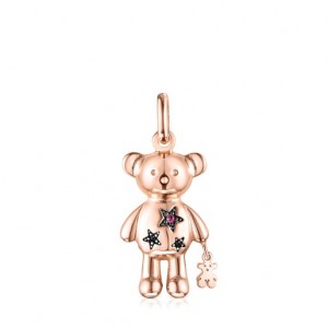 Tous Teddy Bear Stars With Gemstones Anhänger Rosa Gold | Österreich-ZNTOXE201