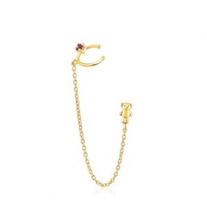 Tous Teddy Bear With Amethyst Gemstone Ohrstulpe Gold | Österreich-ZMQCXK486