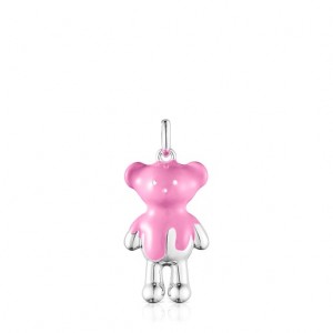 Tous Teddy Bear With Enamel - Online Exclusive Anhänger Silber Rosa | Österreich-TPFKIY361