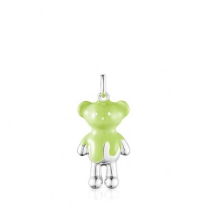 Tous Teddy Bear With Enamel - Online Exclusive Anhänger Silber Grün | Österreich-MZHVPF582