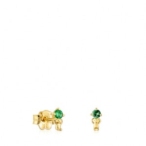 Tous Teddy Bear With Tsavorite Ohrringe Gold | Österreich-TIQSFC724