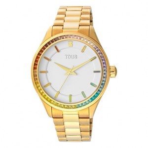 Tous Tender Shine Analogue With Steel Riemen Uhren Gold | Österreich-HRGQVN196