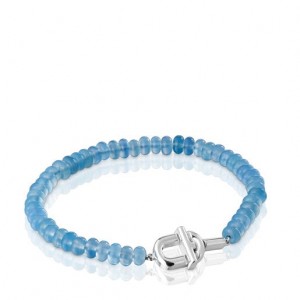Tous Treated Chalcedony Manifesto Armband Blau Silber | Österreich-INWMVA678