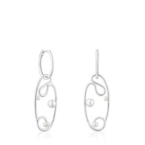 Tous Tsuri Hoop With Cultured Pearls Ohrringe Silber | Österreich-TZOYID745