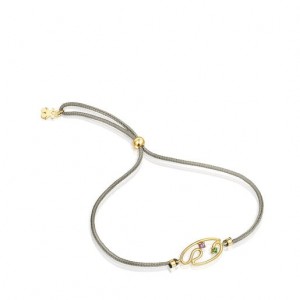 Tous Tsuri Nylon With Gemstones Armband Grau Gold | Österreich-TEJWIC481