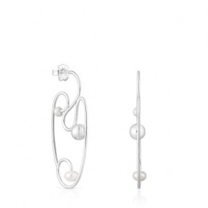Tous Tsuri With Cultured Pearls Ohrringe Silber | Österreich-ZMFQKO176