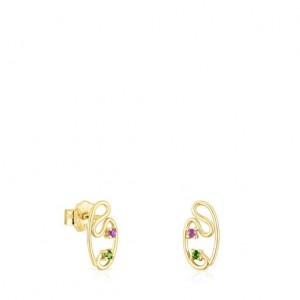 Tous Tsuri With Gemstones Ohrringe Gold | Österreich-JPMYOD817