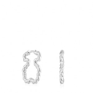 Tous Twisted With Bear Silhouette Ohrringe Silber | Österreich-EQTMIS756