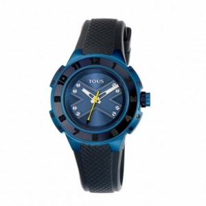 Tous Two Tone Steel Xtous Lady With Silikon Riemen Uhren Dunkelblau | Österreich-SVYCEX192