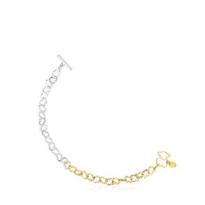Tous Two-tone Carrusel Bear-motif Armband Gold Silber | Österreich-LANMPX790