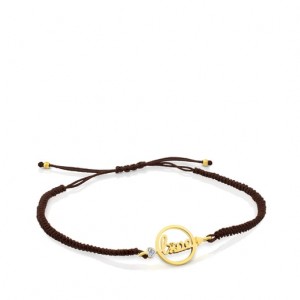 Tous Valentine With Diamond Armband Dunkelbraun Gold | Österreich-IHFXQL381
