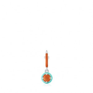 Tous Vibrant Colors Hoop With Carnelian Enamel Ohrringe Silber | Österreich-KNTFLV278