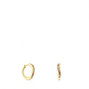 Tous Vibrant Colors Hoop With Gemstones Ohrringe Gold | Österreich-GENJTH074