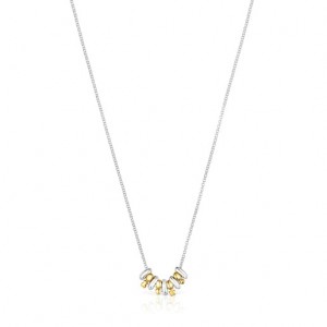 Tous Virtual Garden With Charms Halskette Silber Gold | Österreich-YGFWSO238