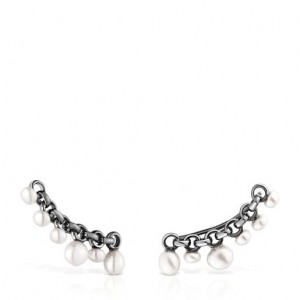 Tous Virtual garden Bar With Cultured Pearls Ohrringe Silber | Österreich-KMFELB184