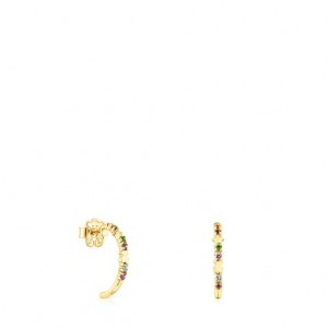 Tous Virtual garden Hoop With Gemstones Ohrringe Gold | Österreich-IRGXVZ971
