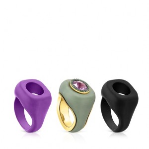 Tous Virtual garden Signet Set With Amethyst Ring Mehrfarbig | Österreich-CKNFSV284