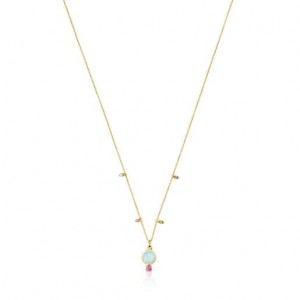 Tous Virtual garden With Chalcedony Gemstones Halskette Gold | Österreich-LXPOGB725