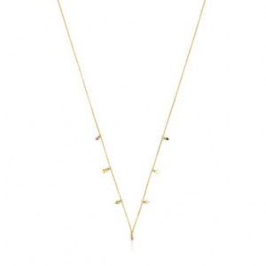 Tous Virtual garden With Gemstones Charms Halskette Gold | Österreich-SPGLYK596