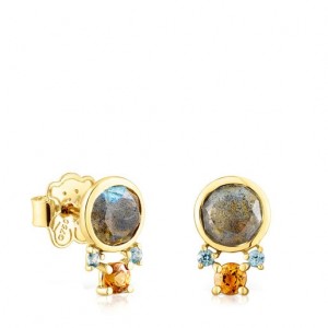 Tous Virtual garden With Labradorite Gemstones Ohrringe Gold | Österreich-LJSKDX768