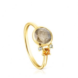 Tous Virtual garden With Labradorite Sapphire Ring Gold | Österreich-WIEVQP021