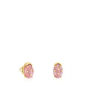 Tous Virtual garden With Rhodonite Ohrringe Gold | Österreich-PRAHLY810