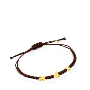 Tous Xxs With Bear Star Heart Motifs Sweet Dolls Armband Dunkelbraun Gold | Österreich-KEUXYN543