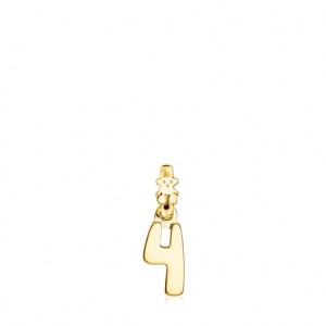 Tous Zahlen Number 4 Anhänger Gold | Österreich-FHCROB432
