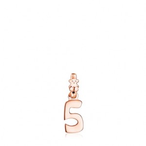 Tous Zahlen Number 5 Anhänger Rosa Gold | Österreich-BXYDZW437