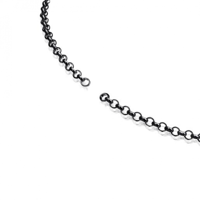 Tous 42 cm Hold Choker Kettenriemen Schwarz | Österreich-SQZDRL239