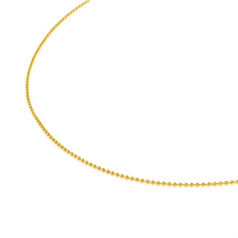 Tous 45 cm Choker With 12 mm Balls Kettenriemen Gold | Österreich-WYFRVC902