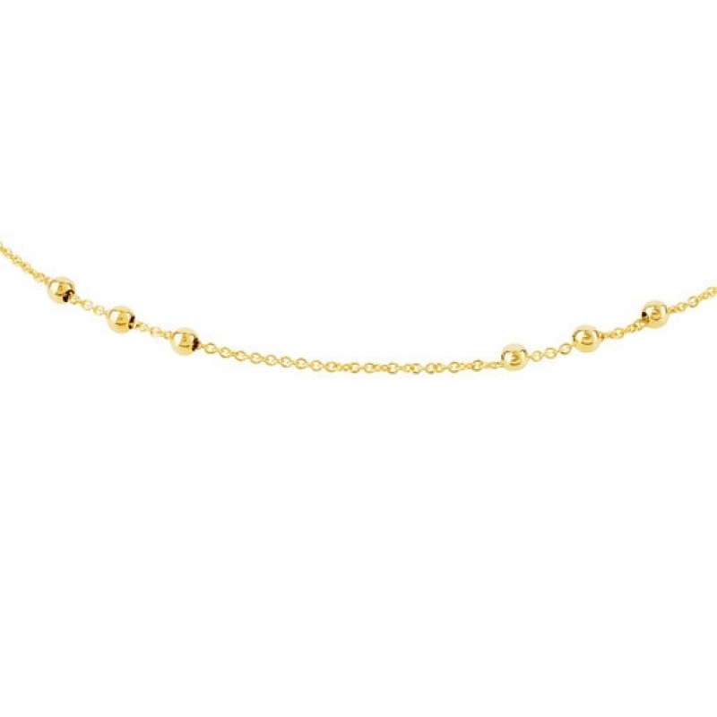 Tous 45 cm Choker With 8 Groups Of Interspersed Balls Kettenriemen Gold | Österreich-EZRKHO748