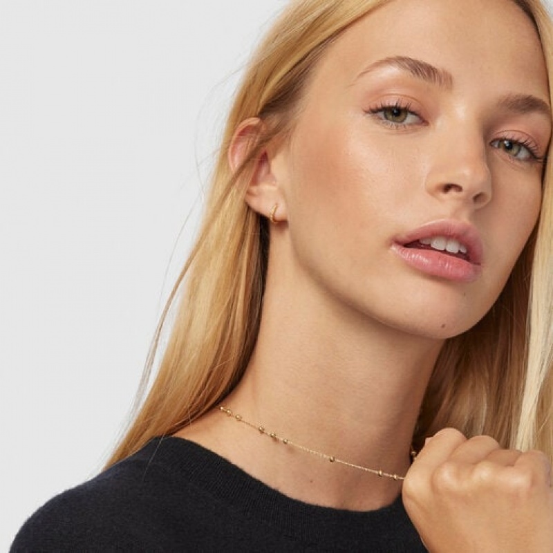 Tous 45 cm Choker With 8 Groups Of Interspersed Balls Kettenriemen Gold | Österreich-EZRKHO748