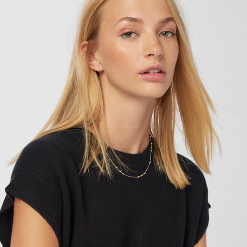 Tous 45 cm Choker With 8 Groups Of Interspersed Balls Kettenriemen Gold | Österreich-EZRKHO748