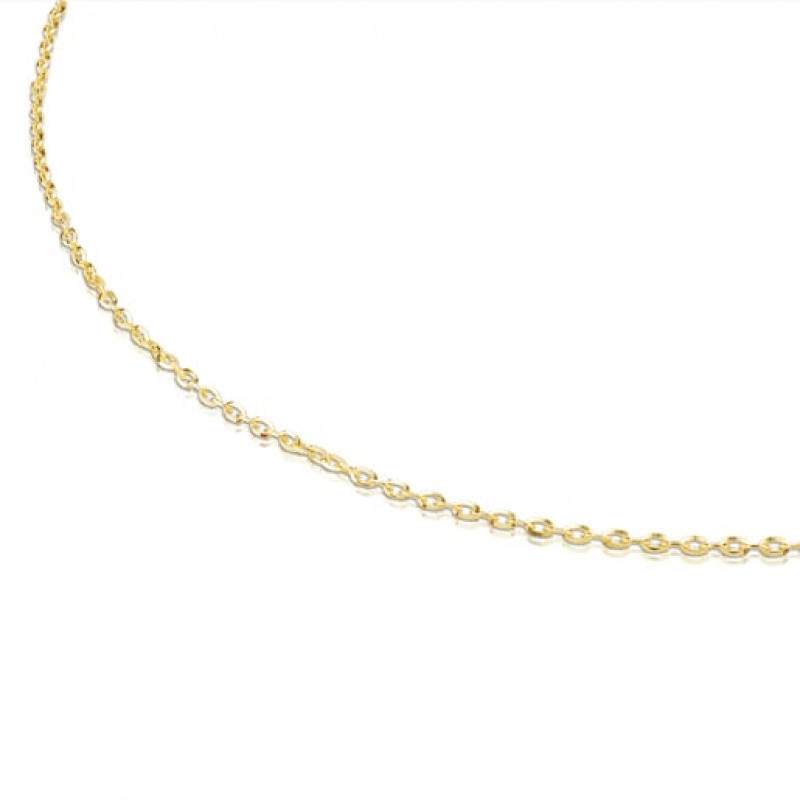 Tous 45 cm Choker With Oval Rings Kettenriemen Gold | Österreich-MXEVUZ098