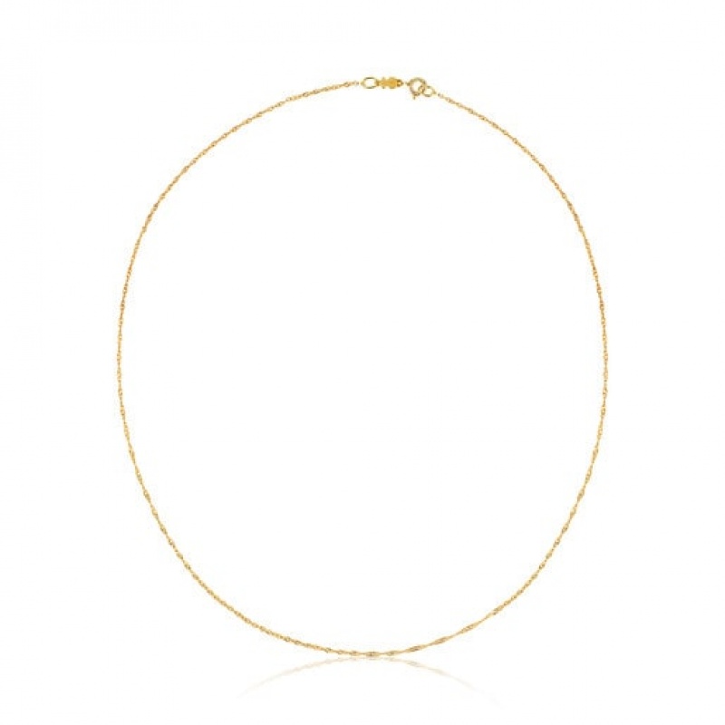Tous 45 cm Spiral Choker Kettenriemen Gold | Österreich-CGOLEM592
