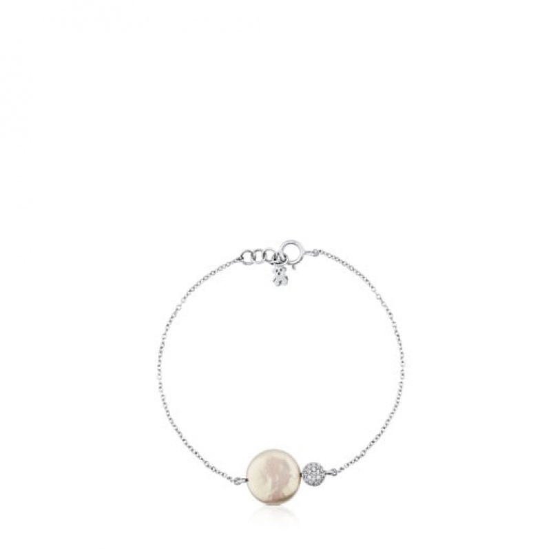 Tous Alecia With Diamond Pearl Armband Silber | Österreich-JZGRKH014