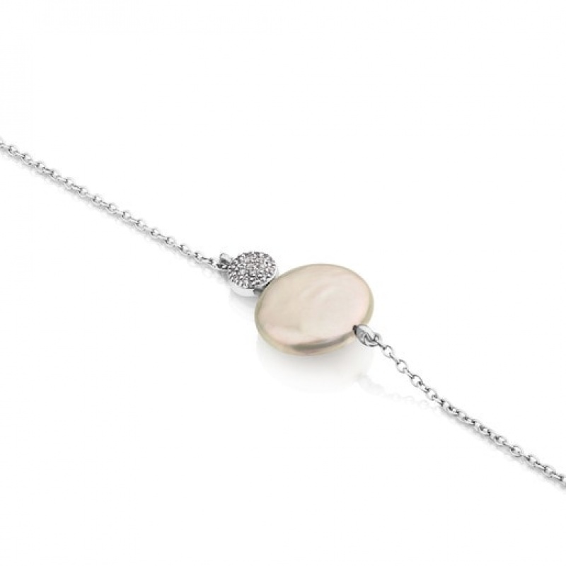 Tous Alecia With Diamond Pearl Armband Silber | Österreich-JZGRKH014
