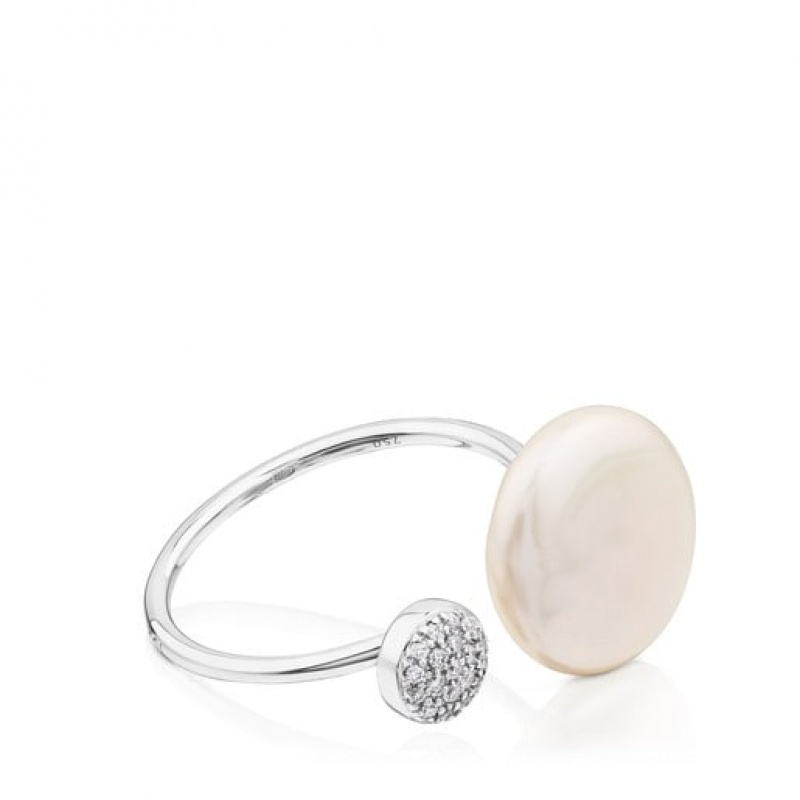 Tous Alecia With Diamond Pearl Ring Silber | Österreich-DFGQJP806