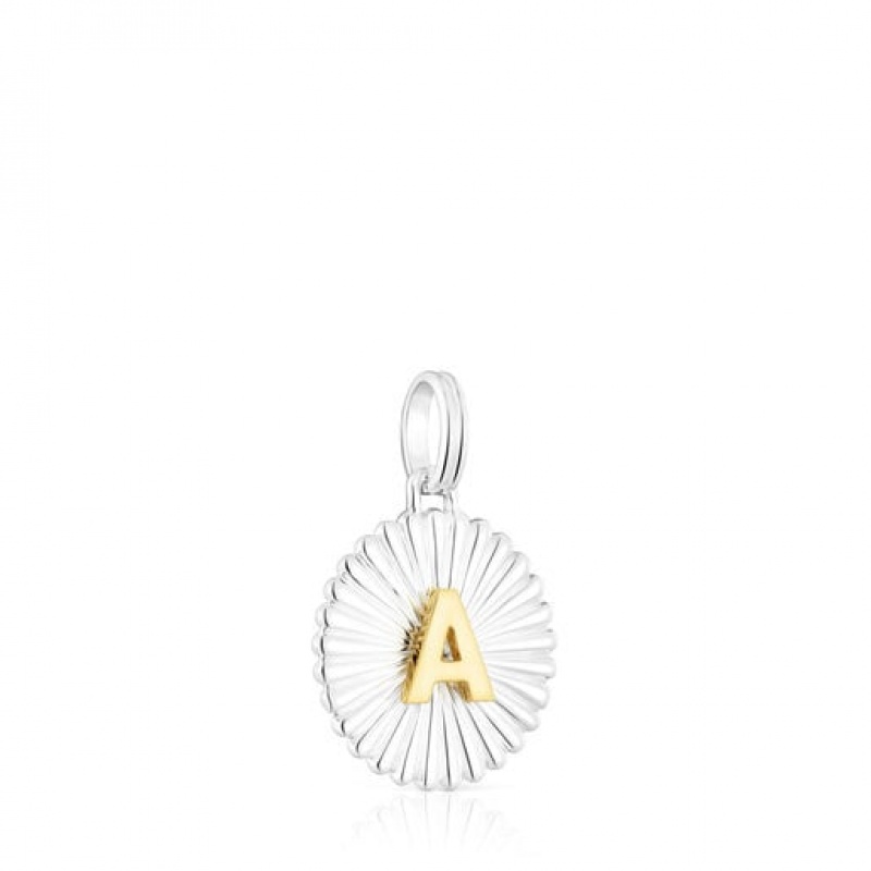 Tous Alphabet Letter A Medallion Anhänger Silber | Österreich-JQRALG308