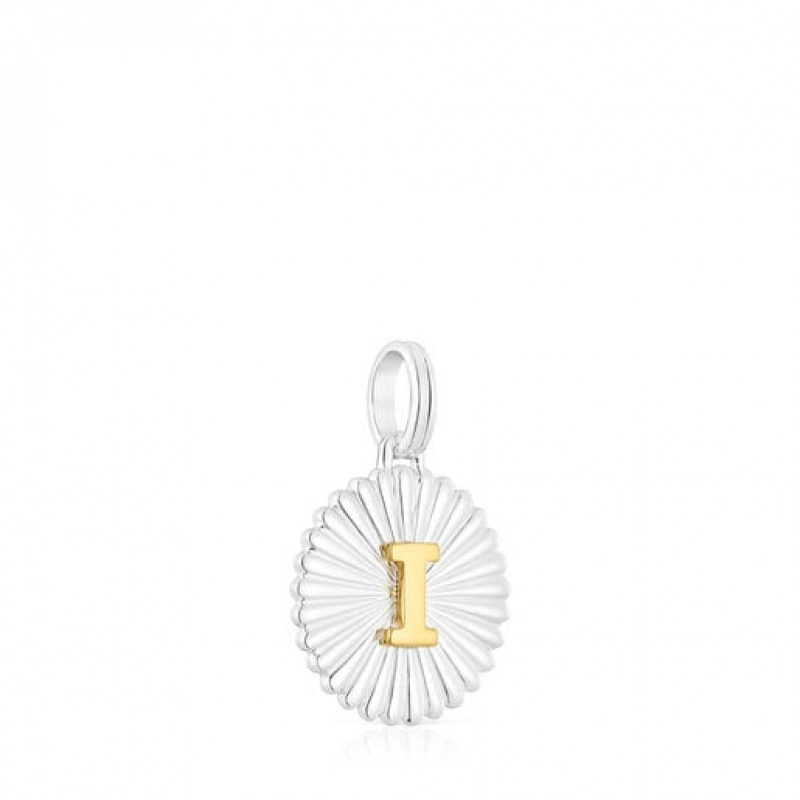 Tous Alphabet Letter I Medallion Anhänger Silber | Österreich-XZJWLF563