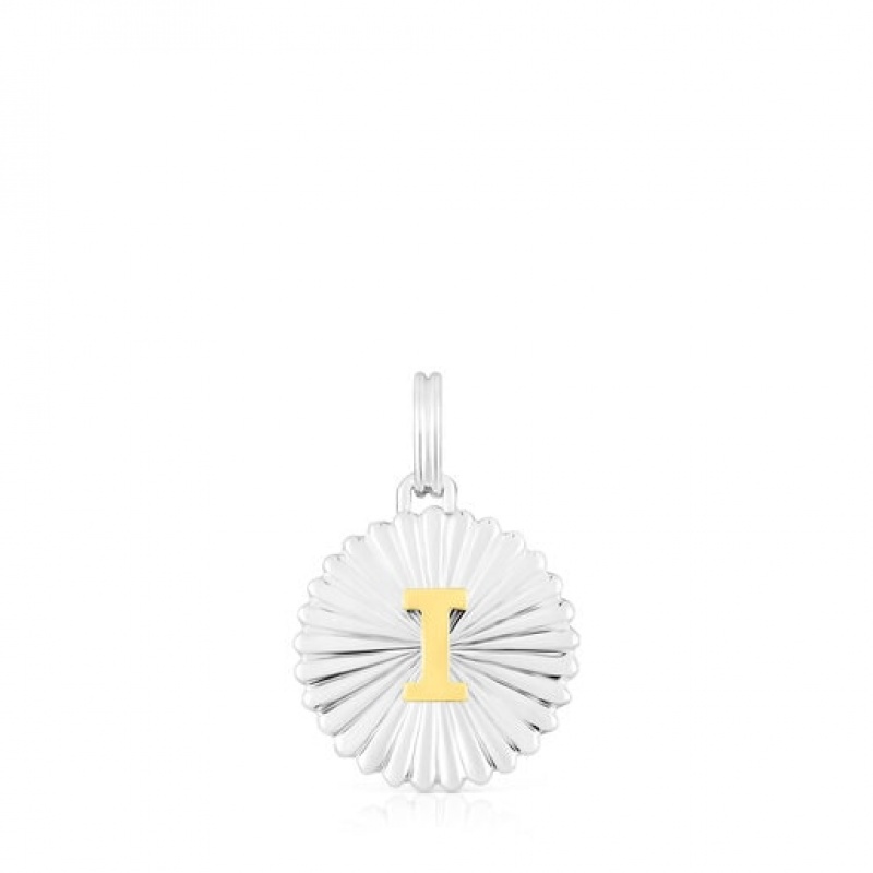 Tous Alphabet Letter I Medallion Anhänger Silber | Österreich-XZJWLF563