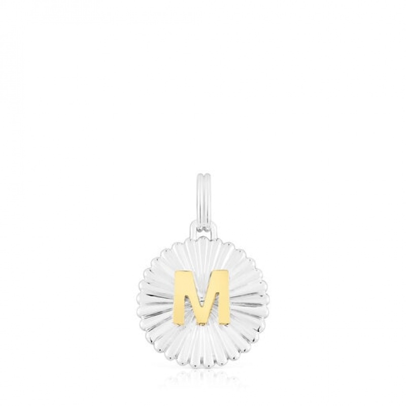 Tous Alphabet Letter M Medallion Anhänger Silber | Österreich-CYIPZV075