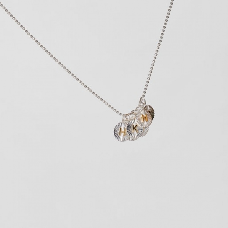 Tous Alphabet Letter N Medallion Anhänger Silber | Österreich-RCFITM645