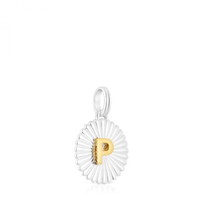 Tous Alphabet Letter P Medallion Anhänger Silber | Österreich-YJWDBX126