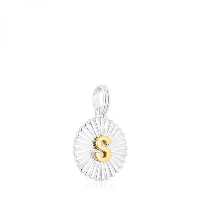 Tous Alphabet Letter S Medallion Anhänger Silber | Österreich-NQPUYV657