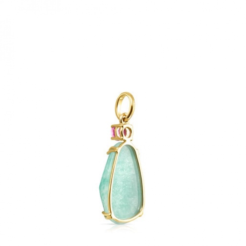 Tous Amazonite Ruby Vita Anhänger Gold Hellblau | Österreich-EQMFPC629